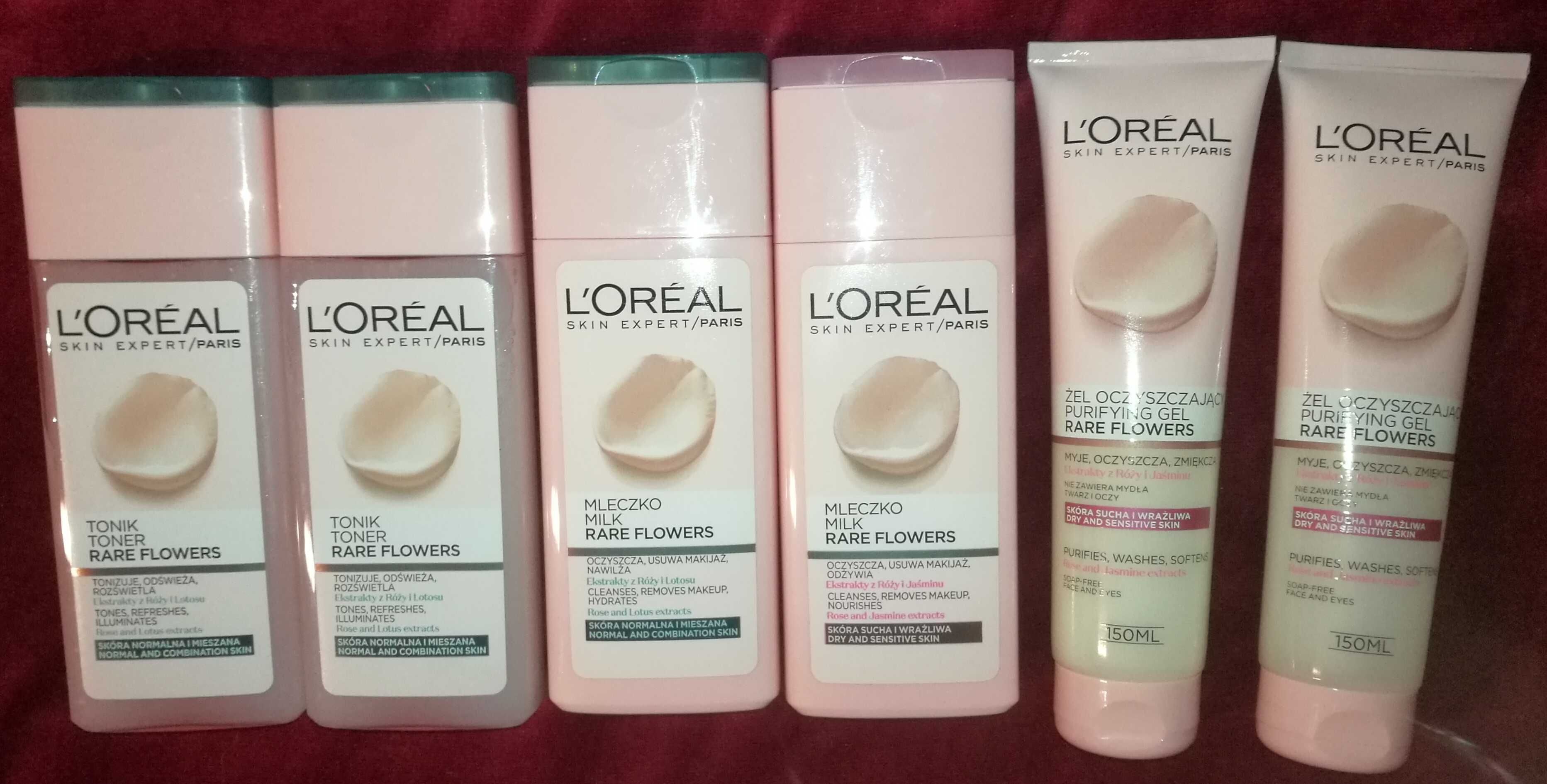 Loreal tonik mleczko peeling