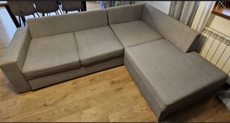 Sofa narożnik z funkcją spania / pojemnikiem na pościel