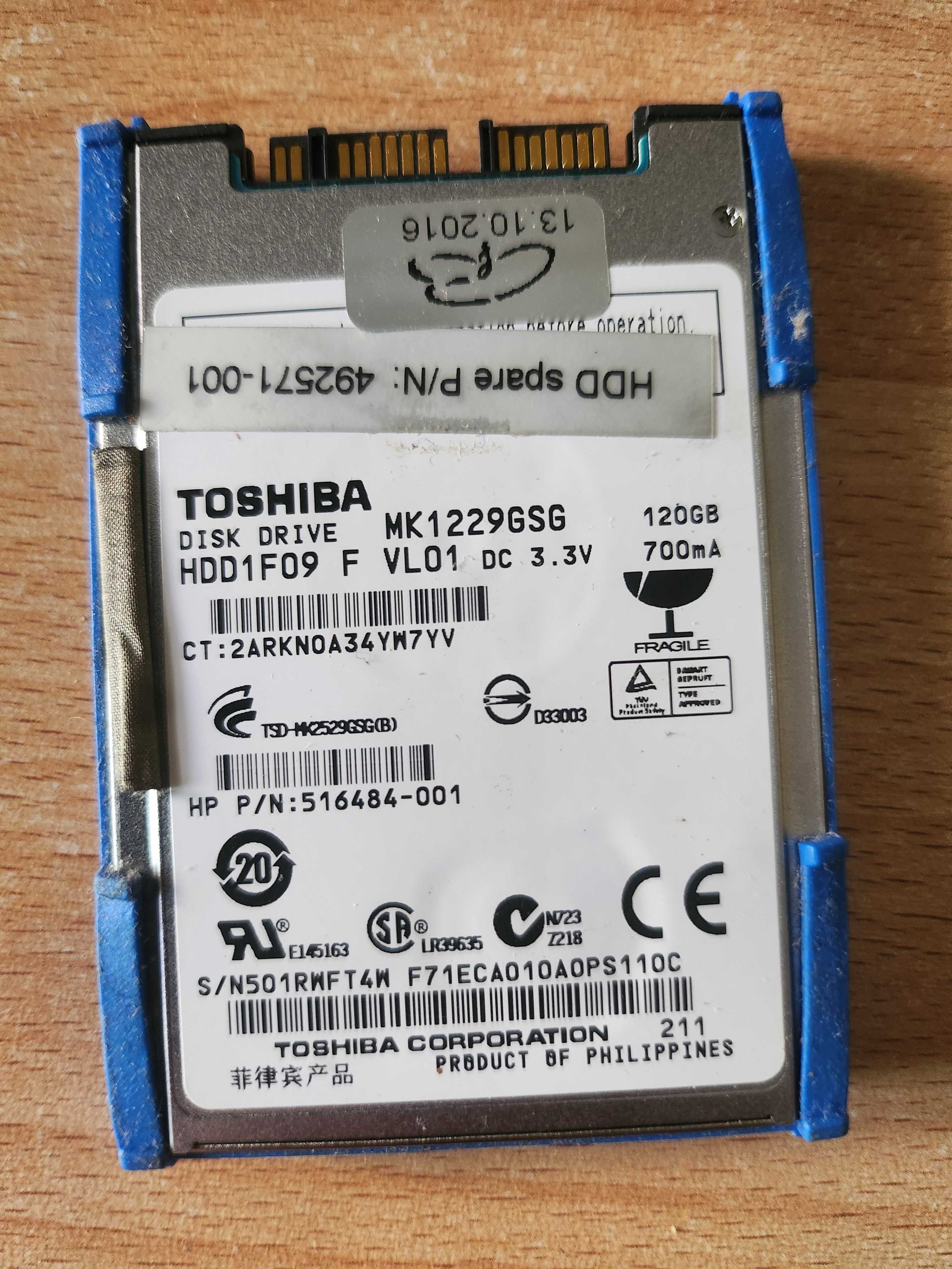 TOSHIBA MK1229GSG 120GB 1.8" mini-Sata  hdd жорсткий диск
