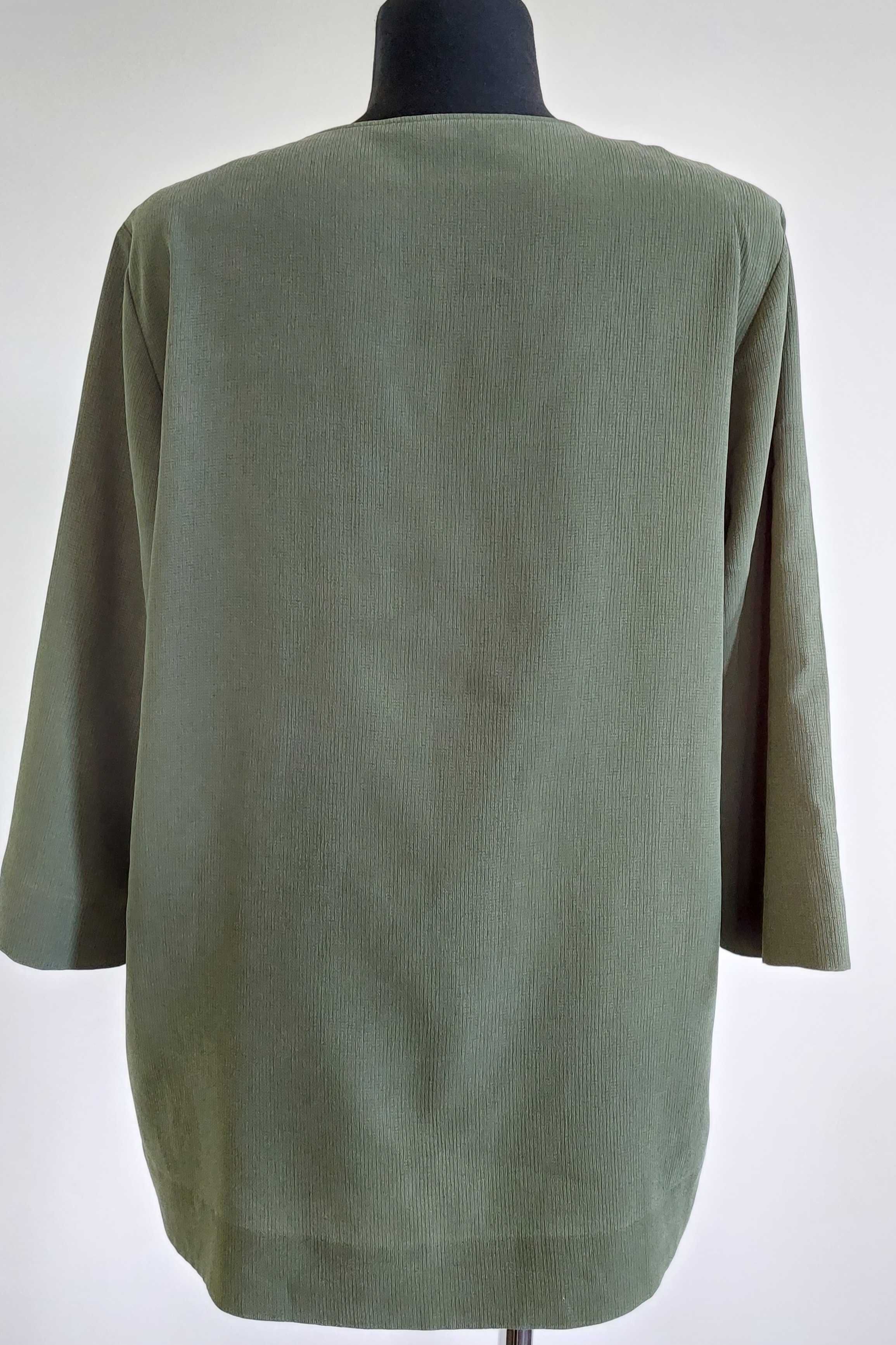 COS oliwkowa bluzka trapezowa minimalistyczna  42 44