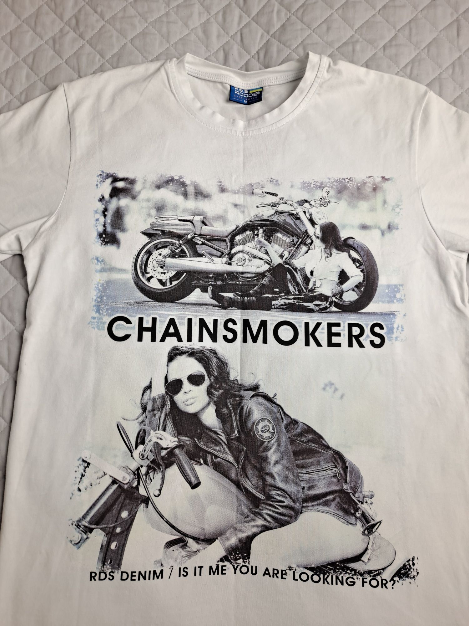 Koszulka t shirt dla fana motocykli bawełna