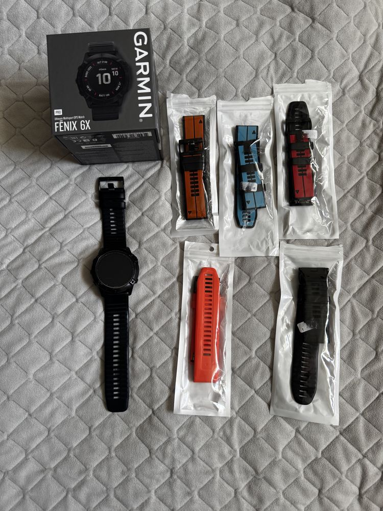 Garmin fenix 6x Pro + 5 pasków