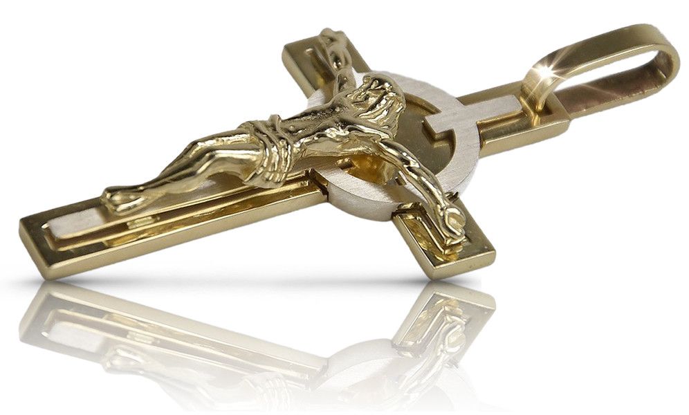 Złoty krzyżyk Katolicki 14k 585 zawieszka ctc010yw Poznań biżuteria