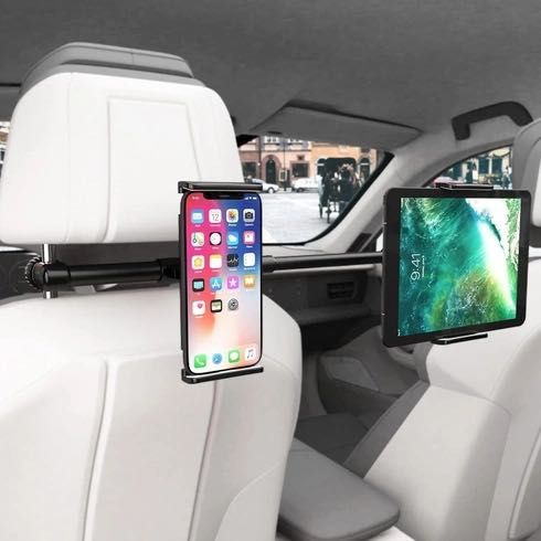 Uchwyt samochodowy na zagłówek na tablet i telefon
