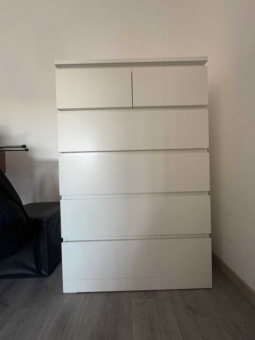 Comoda IKEA Malm Branco 6 gavetas