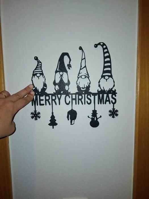 Natal - Placa decorativa de parede ou porta