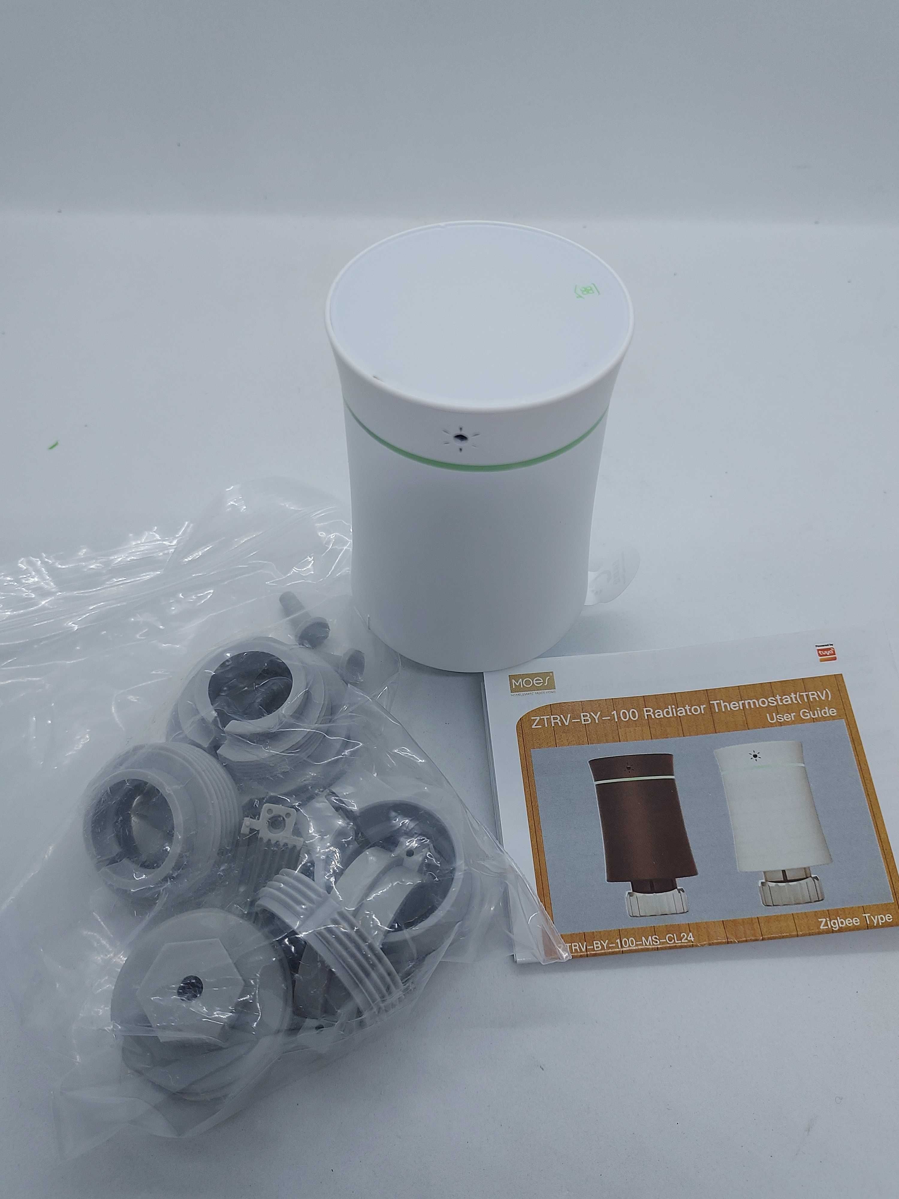 Głowica termostatyczna ZigBee WiFi TUYA Moes ZTRV-BY-100 biała