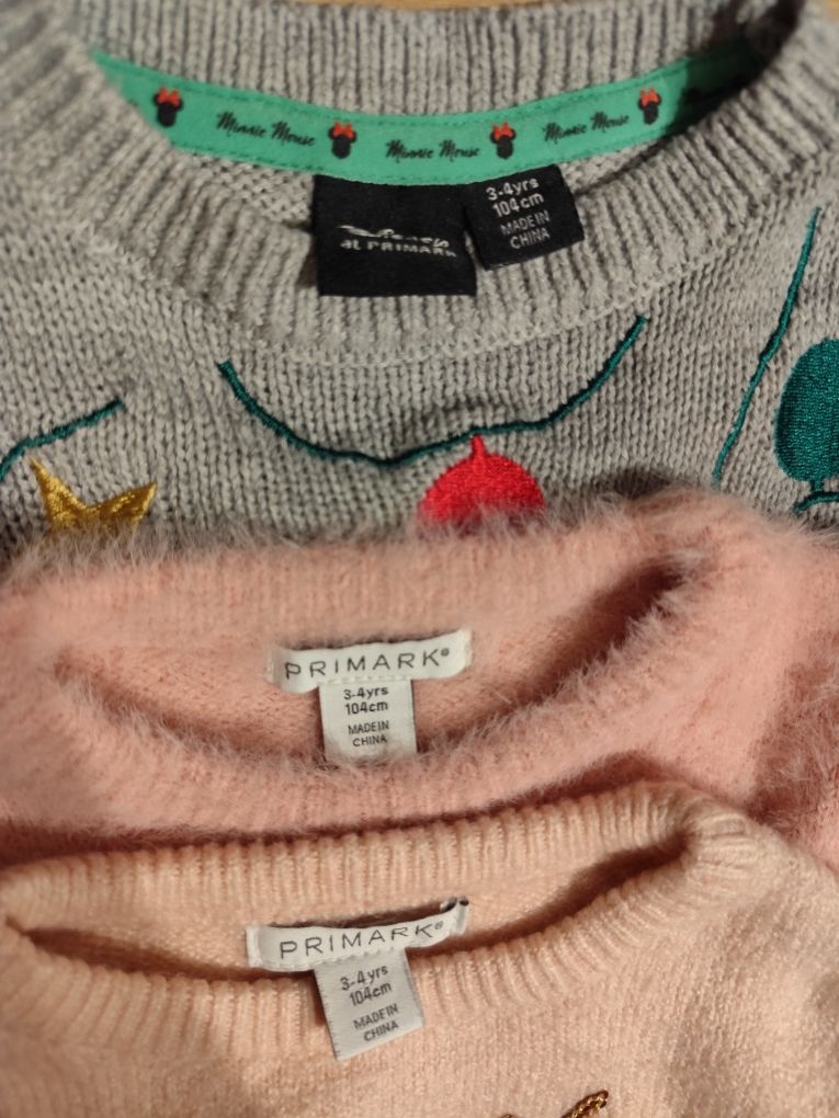Sweter Primark rozm. 104 - 3 szt.