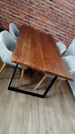 Drewniany stół MAMMUT + 4 krzesla ADSLEV