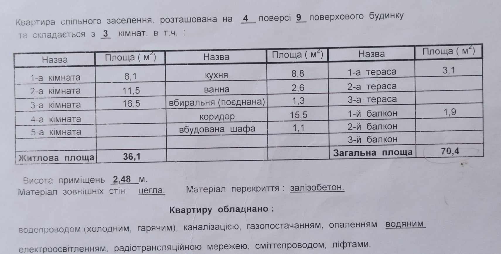 Продається квартира в Новому Роздолі,. Львівської області