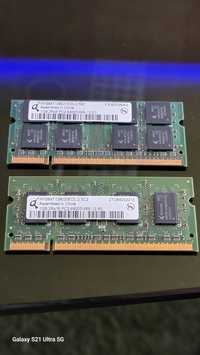 ОЗУ DDR2 для ноутбука  2 × 1Gb pc2 6400S, цена за обе