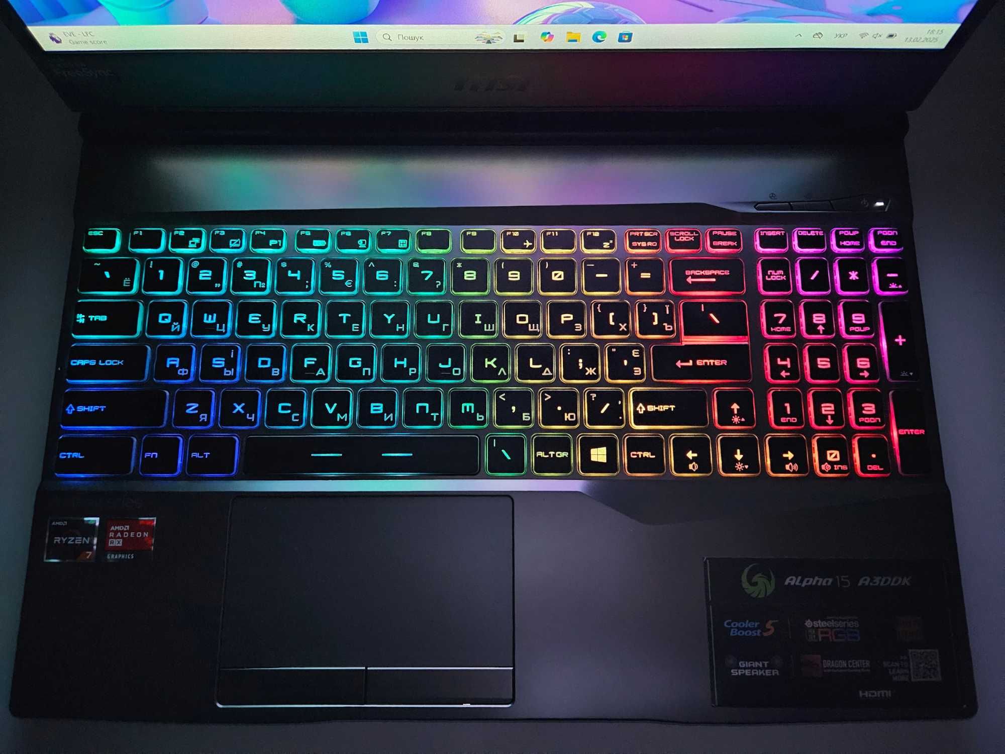 Ноутбук MSI Alpha 15 A3DDK 144Гц|Ryzen 7 3750H|RX5500M|16GB|512Gb