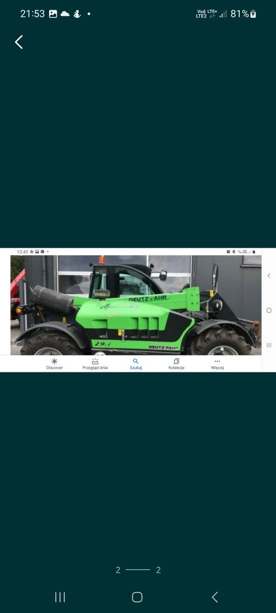 Ładowarka teleskopowa deutz agrovector 29.6  JLG