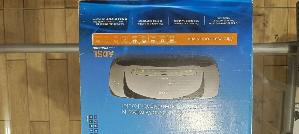 Router Linksys/Cisco Adsl2+ 2.4 / 5 GHz, 1Gbps Gigabit Ethernet