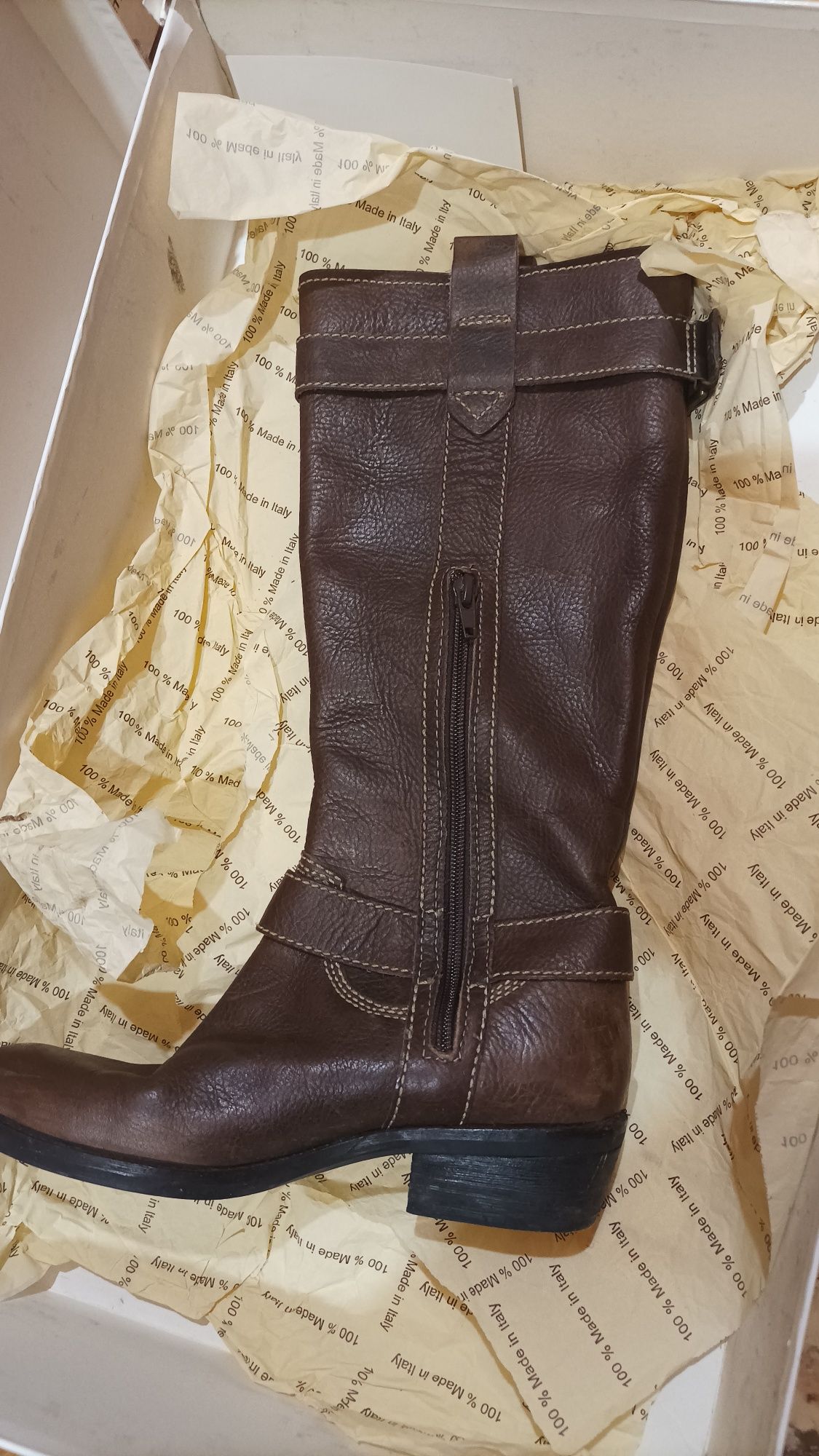Buty kozaki Ecco 36 skóra skórzane sexy piękne