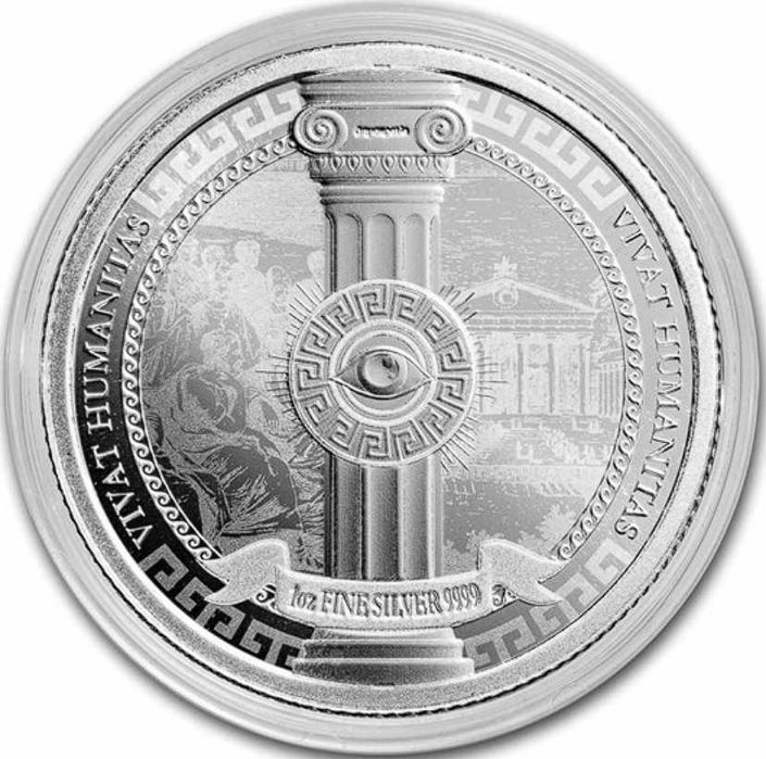 Серебряная монета "Да здравствует человечество", 1 унция серебра