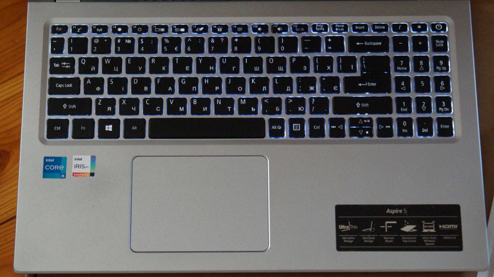 Ноутбук Acer 15.6" IPS /i5-1135G7 /8 ГБ /SSD 240 ГБ /IrisXe/ Підсвітка