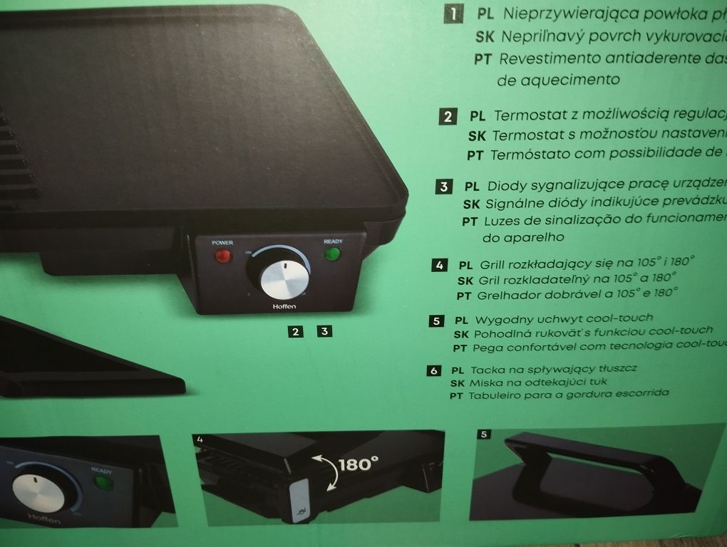 Grill elektryczny 2000W nowy