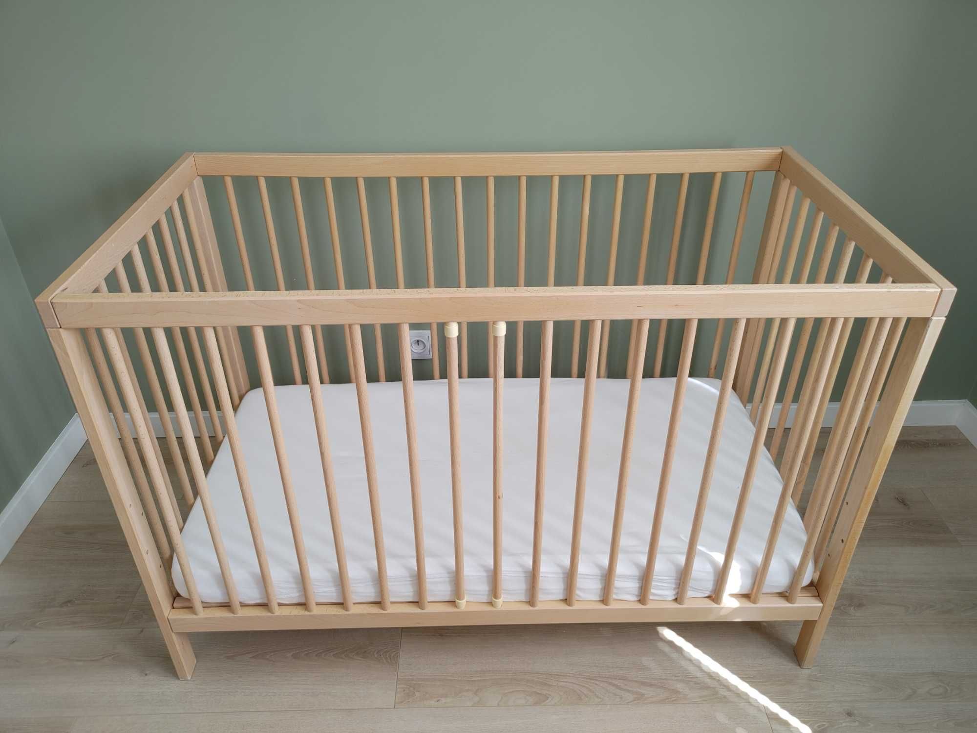 AVAX BABY Ascella Łóżeczko dziecięce 120/60 Natural buk materacyk bok