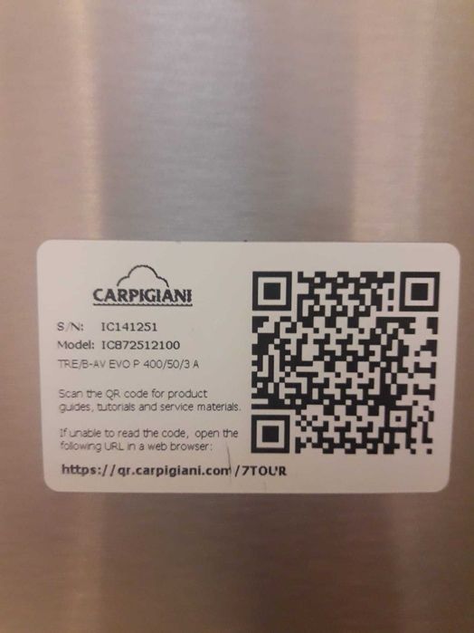 Maquina  Gelado Soft Carpigiani  Tre / B Evo  semi nova