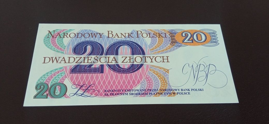 20 zł banknot PRL Seria P stan UNC