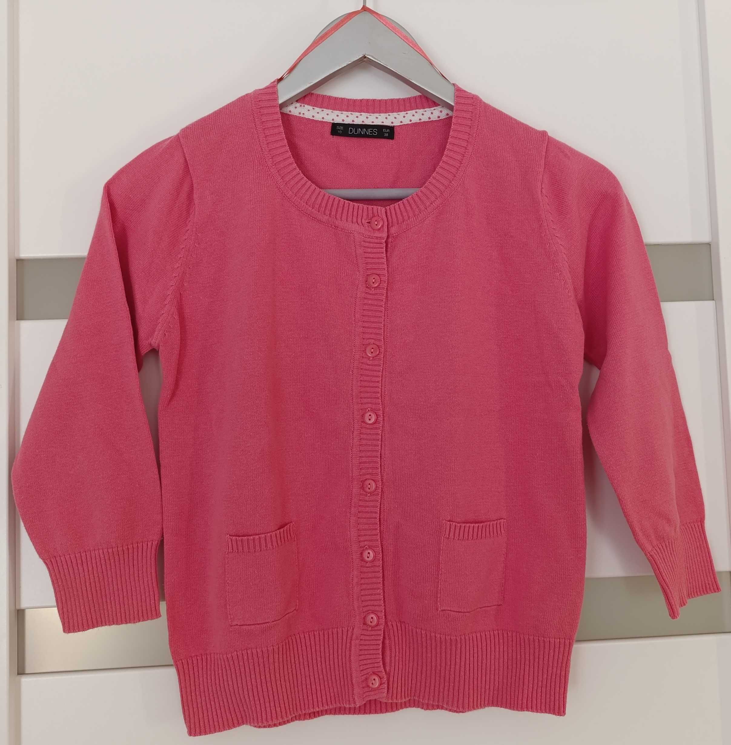 Sweter kardigan DUNNES koral róż 36-38