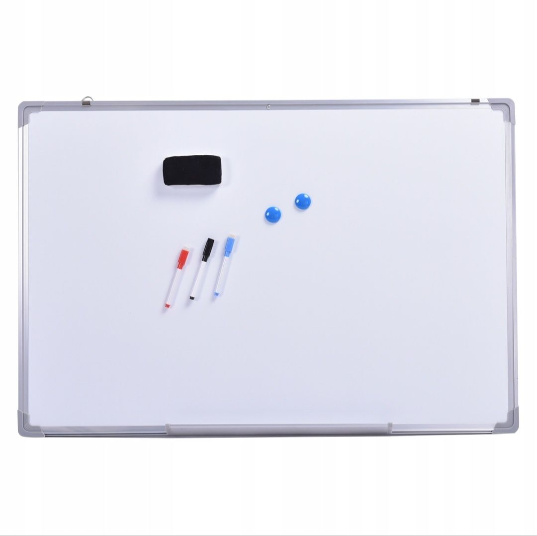Biała tablicy magnetyczna suchoscieralna 50x35