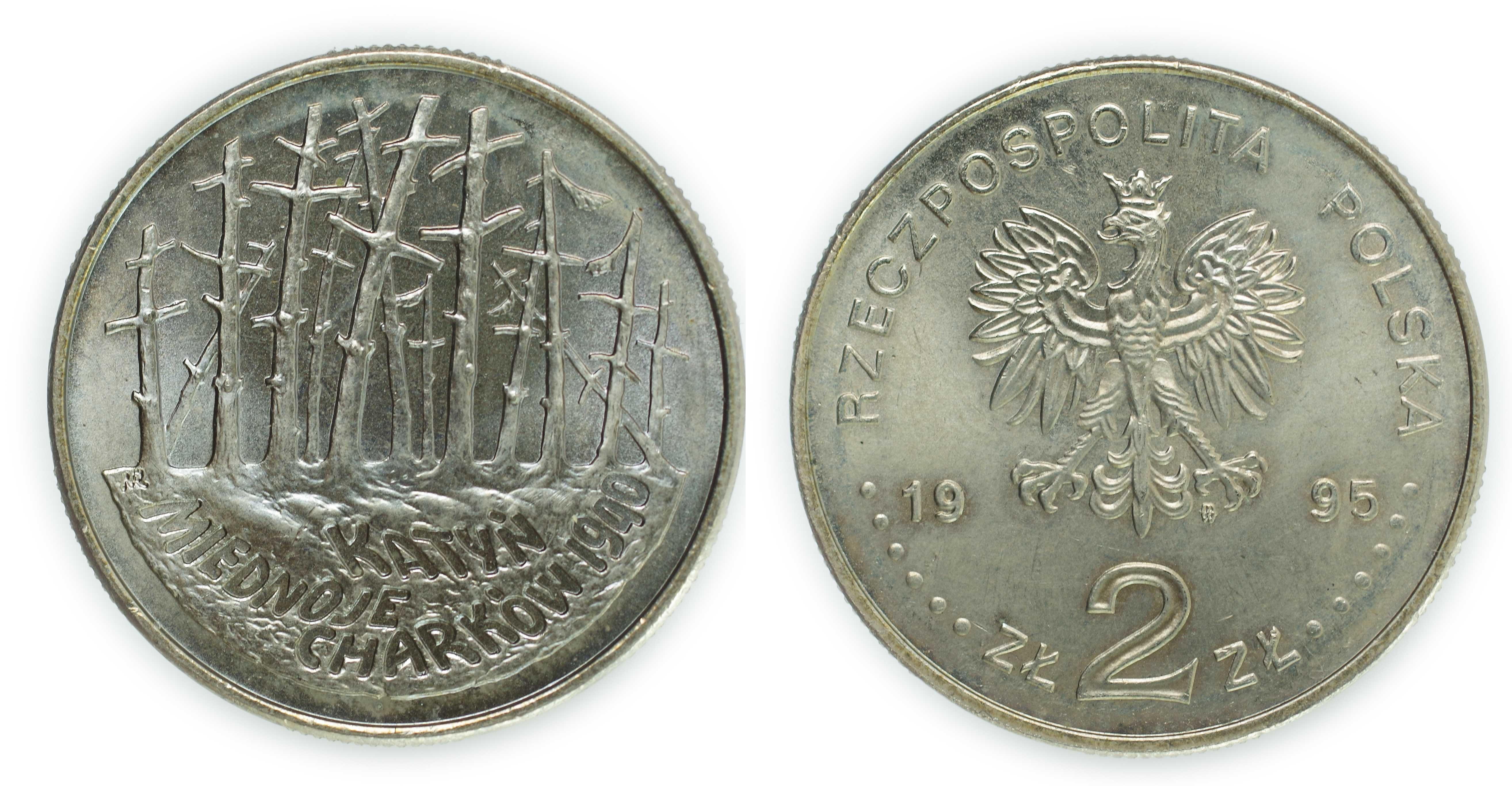 Sprzedam monetę 2 złote 1995 Katyń