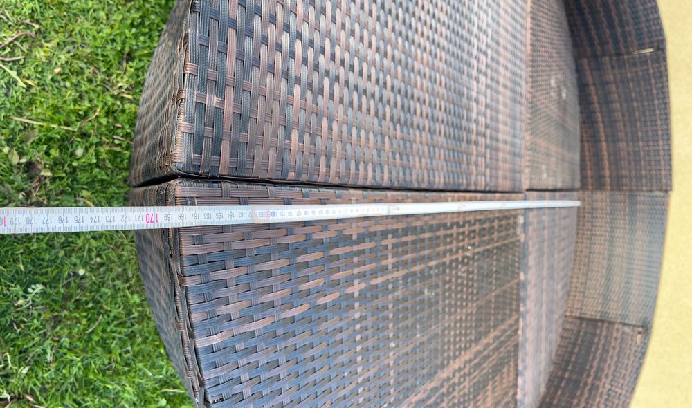 Wyspa ogrodowa okrągła z technoratan ( sofa / leżak / kanapa )