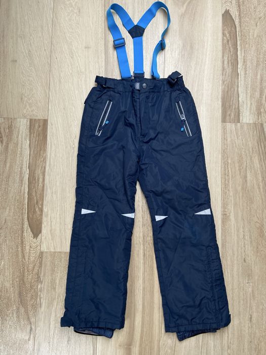 Granatowe chłopięce spodnie narciarskie