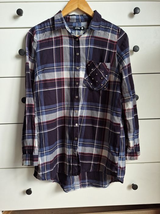 Koszula w kratę oversize Sinsay S