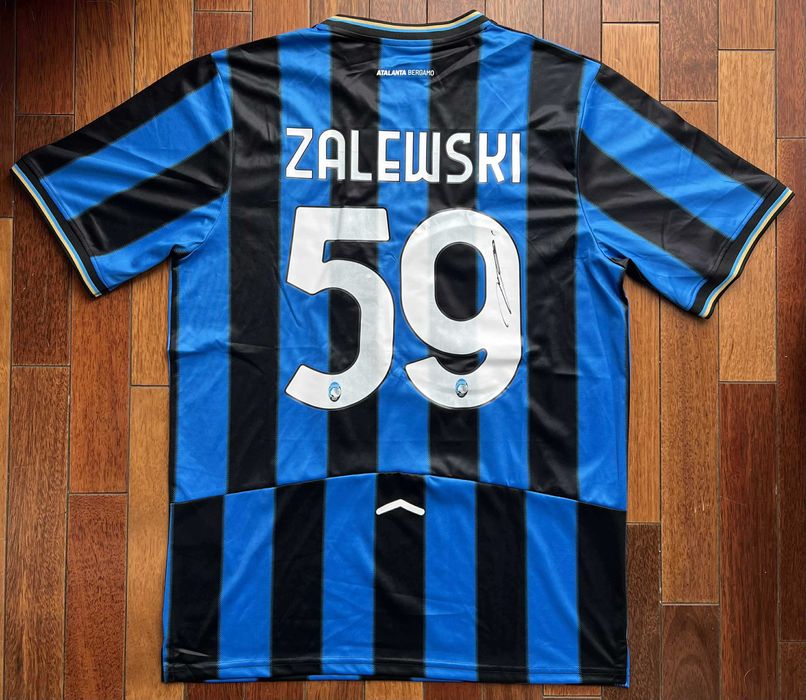 Nicola Zalewski Atalanta Bergamo AS Roma Inter koszulka z autografem
