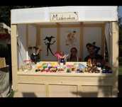 Casa madeira para feiras de artesanato e feiras medievais