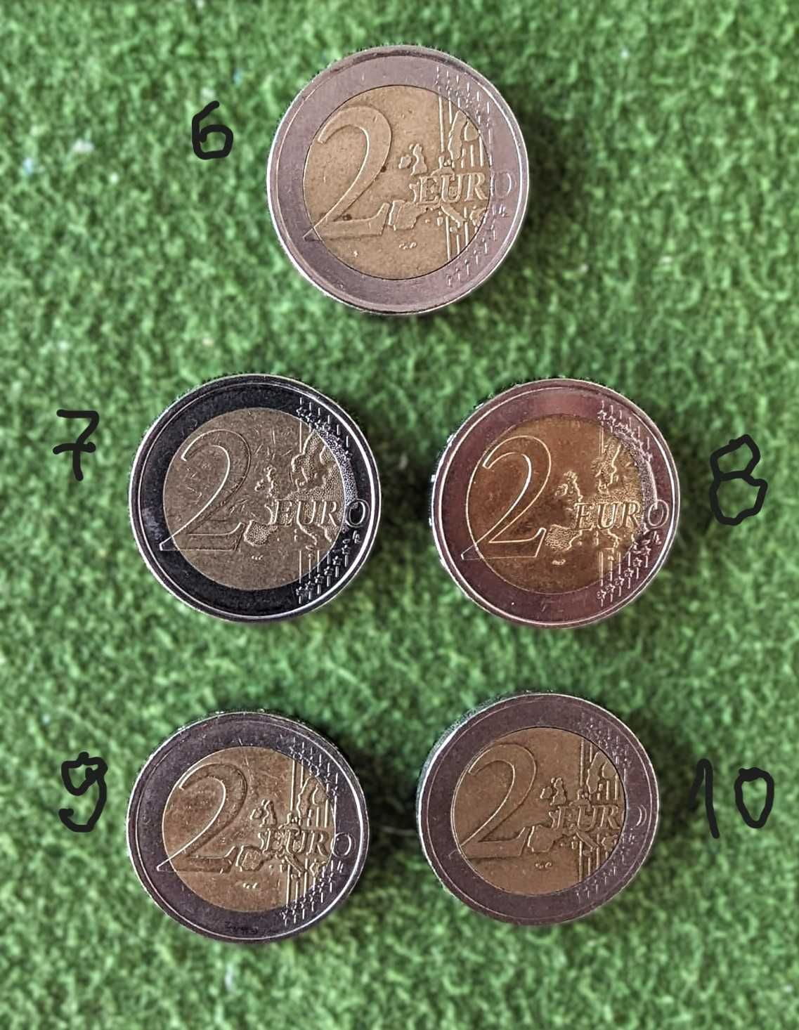 Moedas 2 euros raras / com particularidades