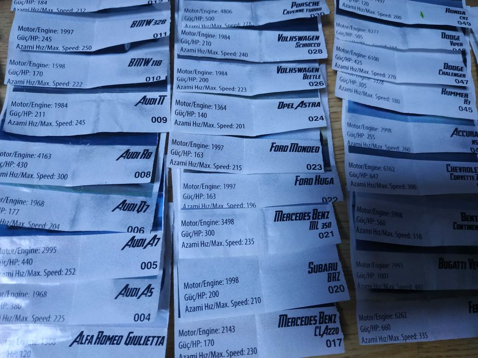 Obrazki gumy turbo samochody mega mix 160 stuk