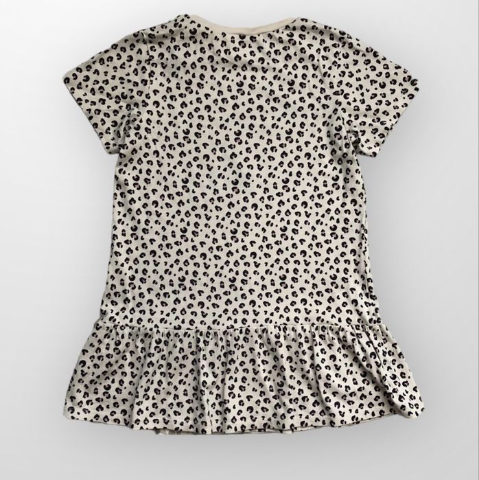 хлопковое леопардовое платье с Микки H&M на девочку 5-6 лет