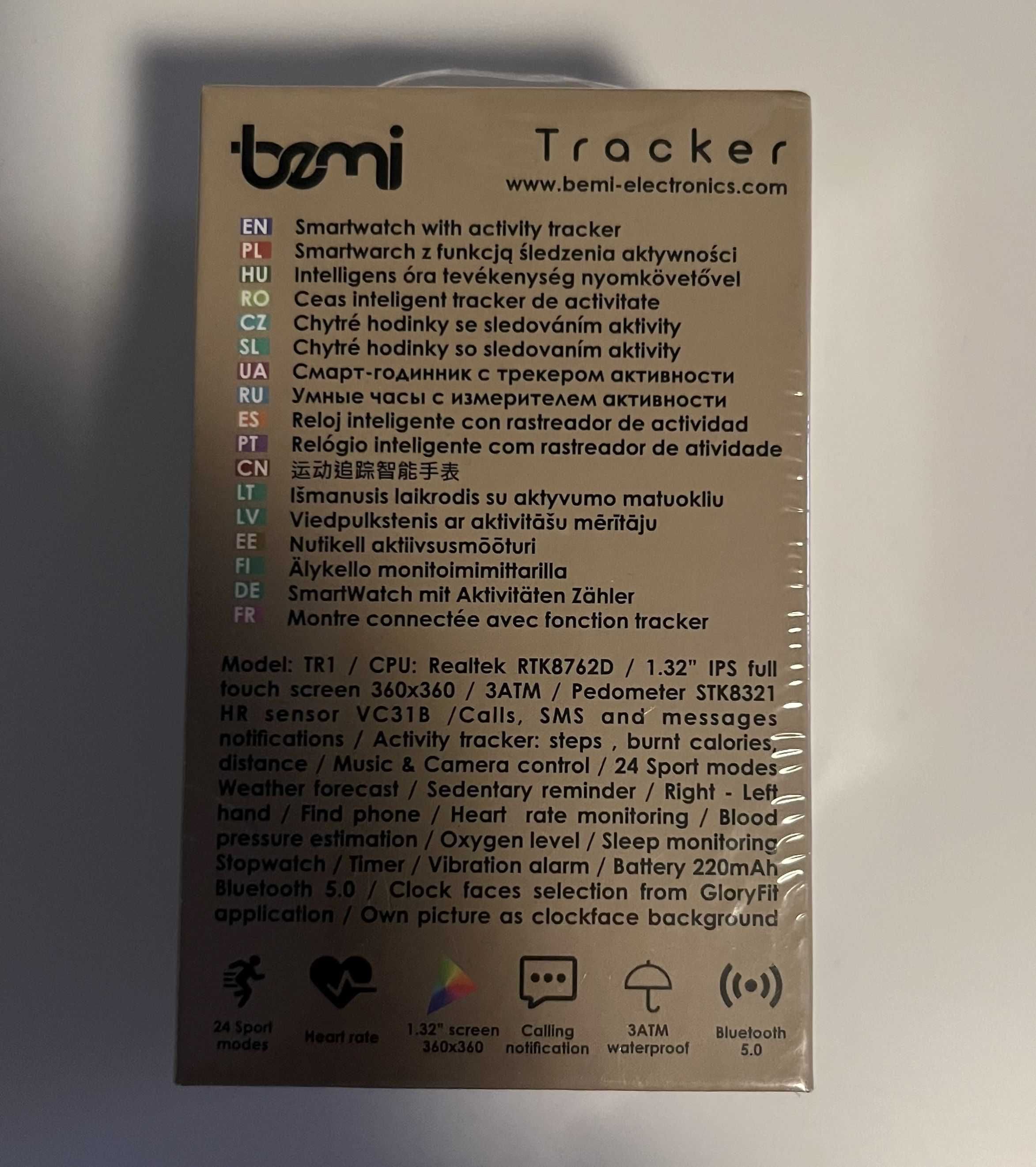 Nowy Zegarek Bemi Tracker szary