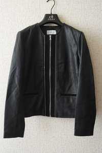 Женская кожаная куртка ZAPA Paris, черного цвета.