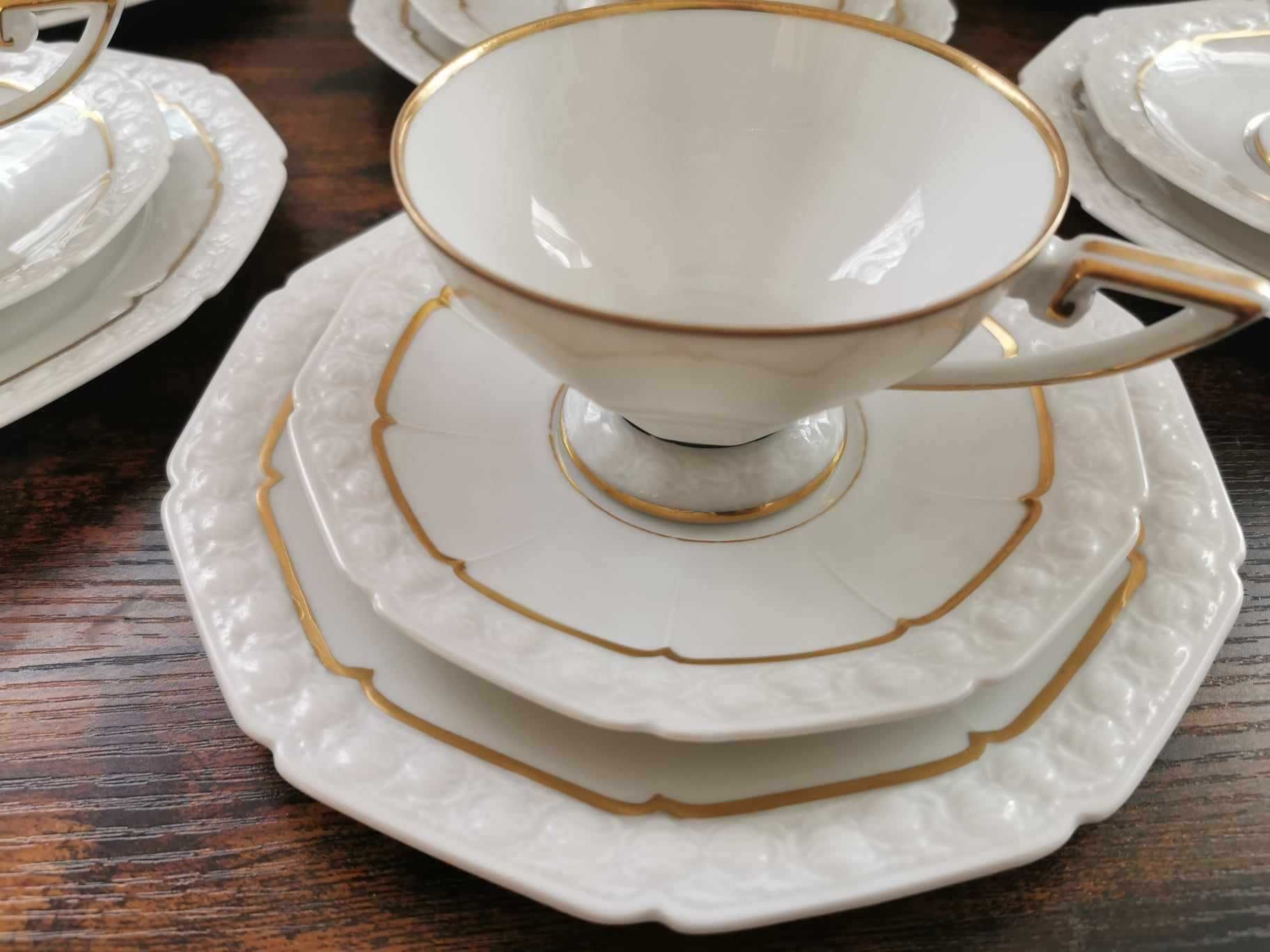 Serwis Sorau Potsdam biała porcelana 6 osób