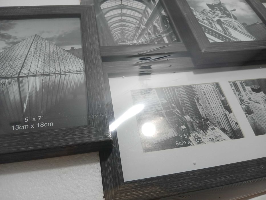 Molduras de parede em cinzento - De 6 fotografias - novo