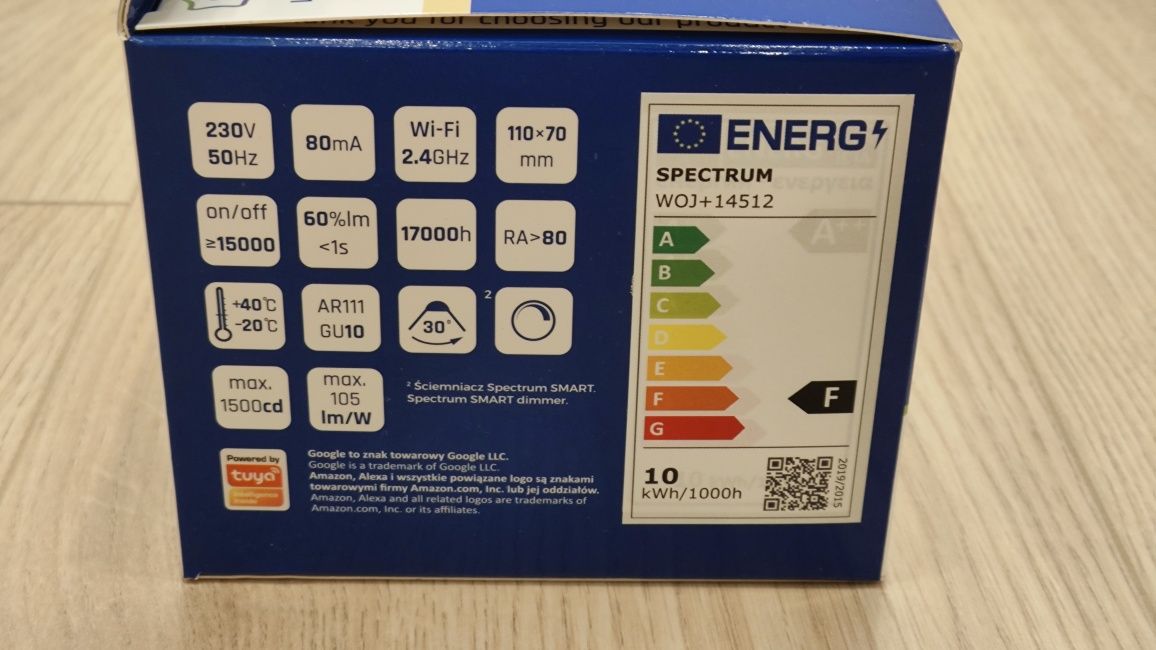 Zestaw 6 żarówek Smart Spectrum AR111 WiFi