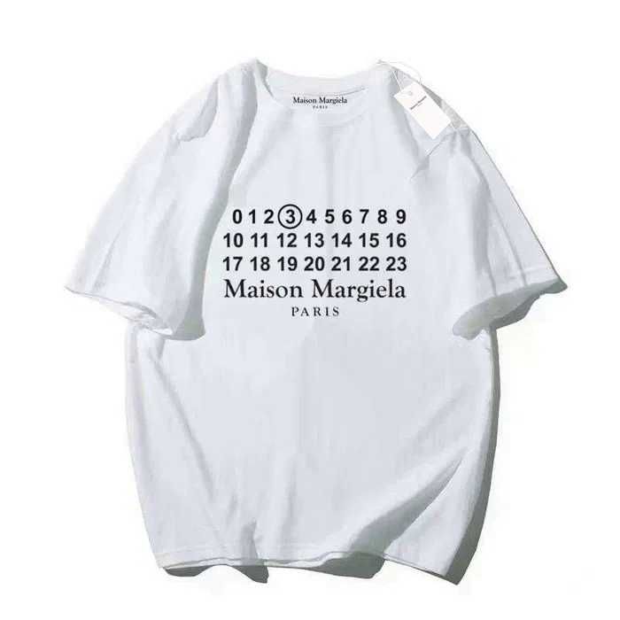 Футболка Maison Margiela Logo унисекс Мейсон Марджела чорний білий