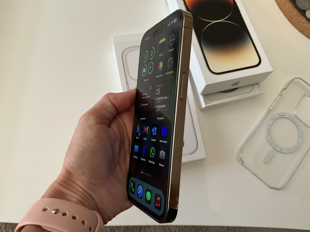 iPhone 14 Pro 128GB Dourado + Capa MagSafe Apple + Fatura