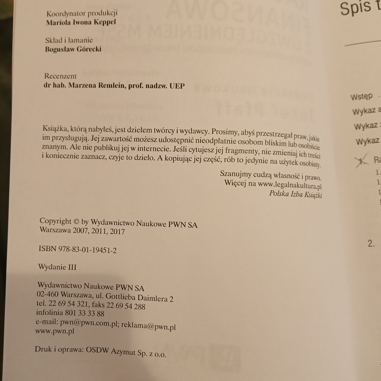 Rachunkowość finansowa z uwzględnieniem MSSF