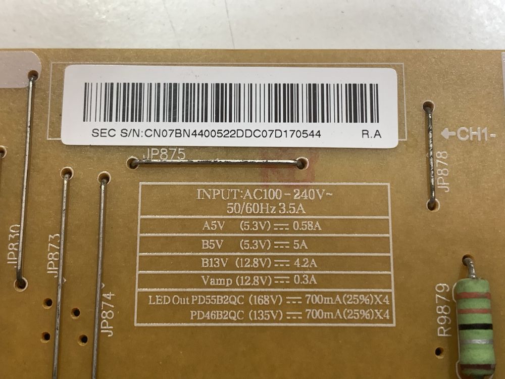 Placa televisao Samsung