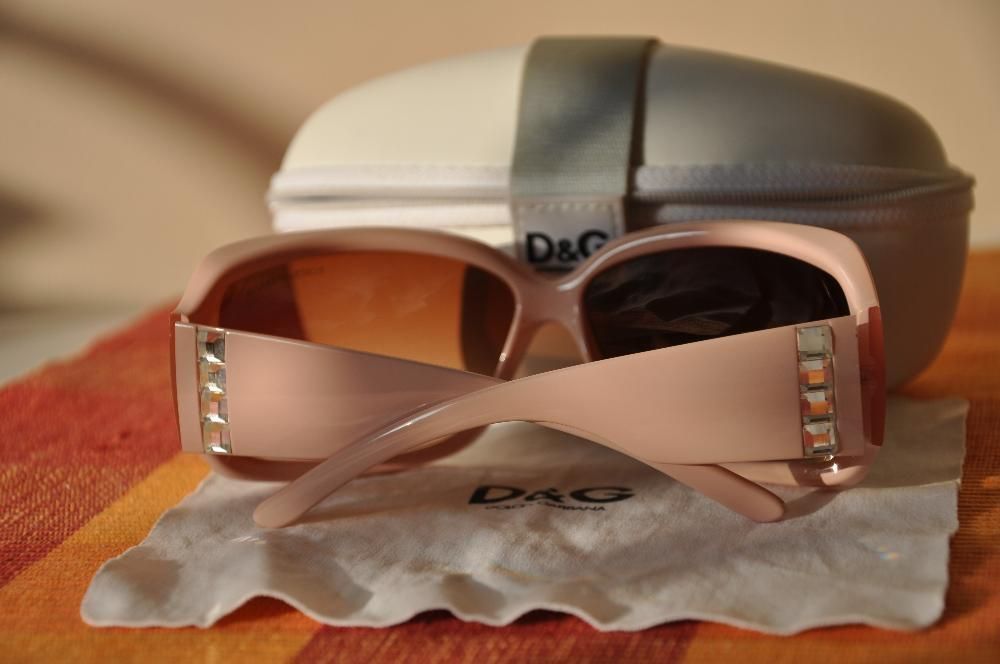 Oryginalne okulary przeciwsłoneczne damskie D&G kryształki swarovski