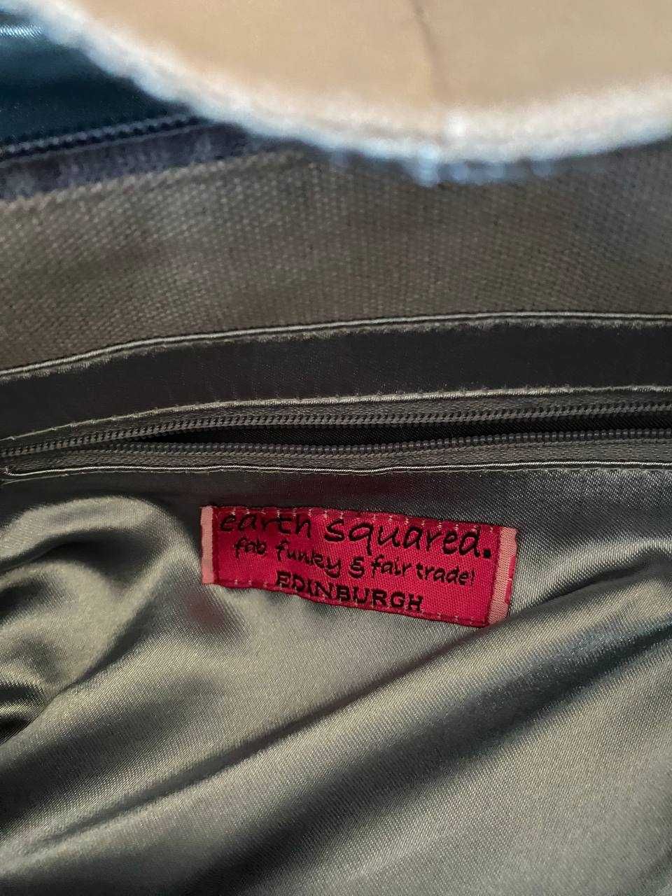 Сумка на плече Earth Squared Grey із вишивкою