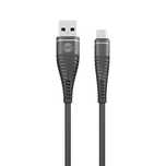 Forever Shark kabel USB - microUSB 1,0m 2A czarny oplot