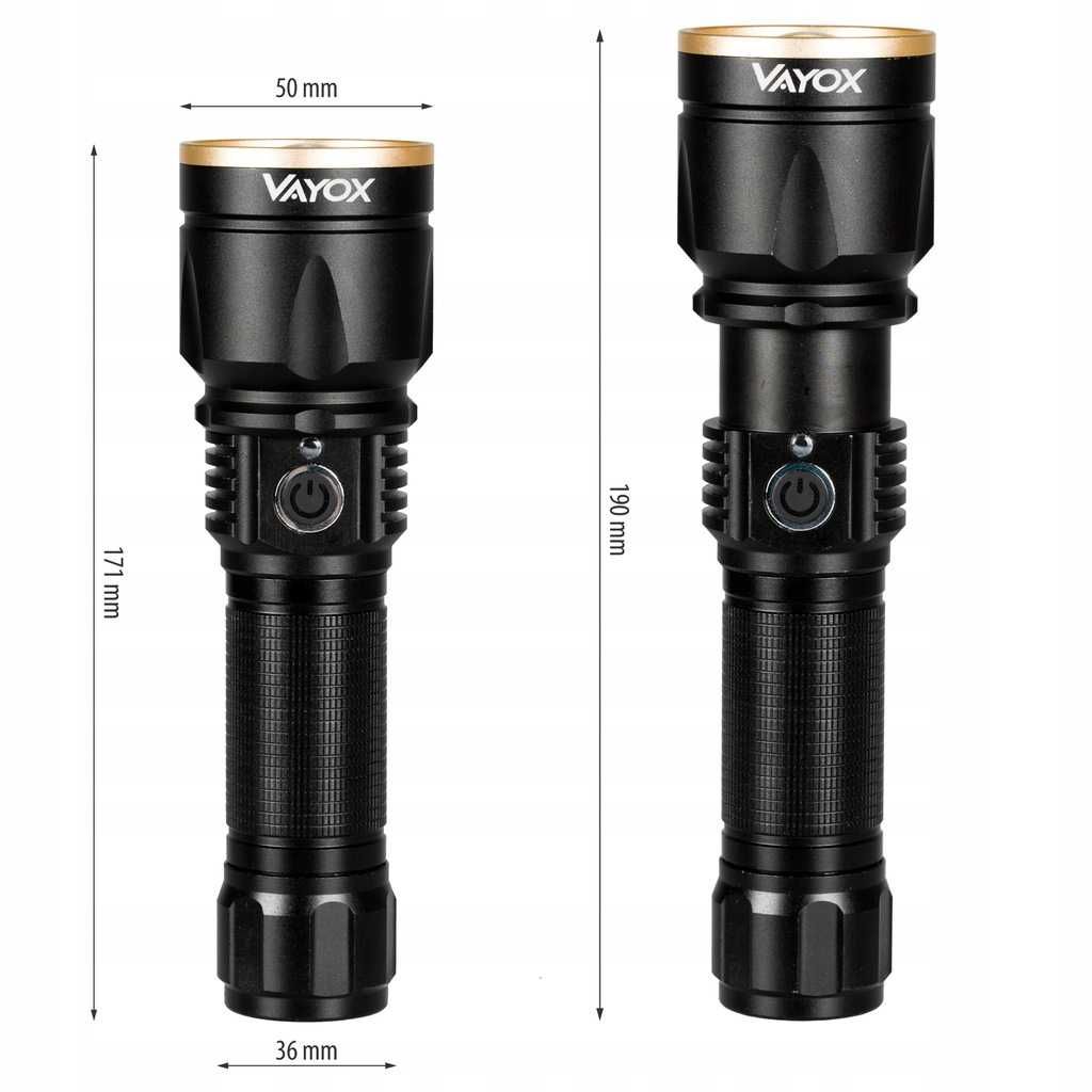 ZESTAW Latarka LED taktyczna MOCNA aluminiowa ZOOM przybliżenie 1200lm
