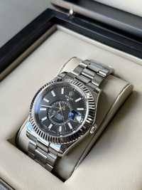 мужские наручные часы Rolex SKY-DWELLER steel black